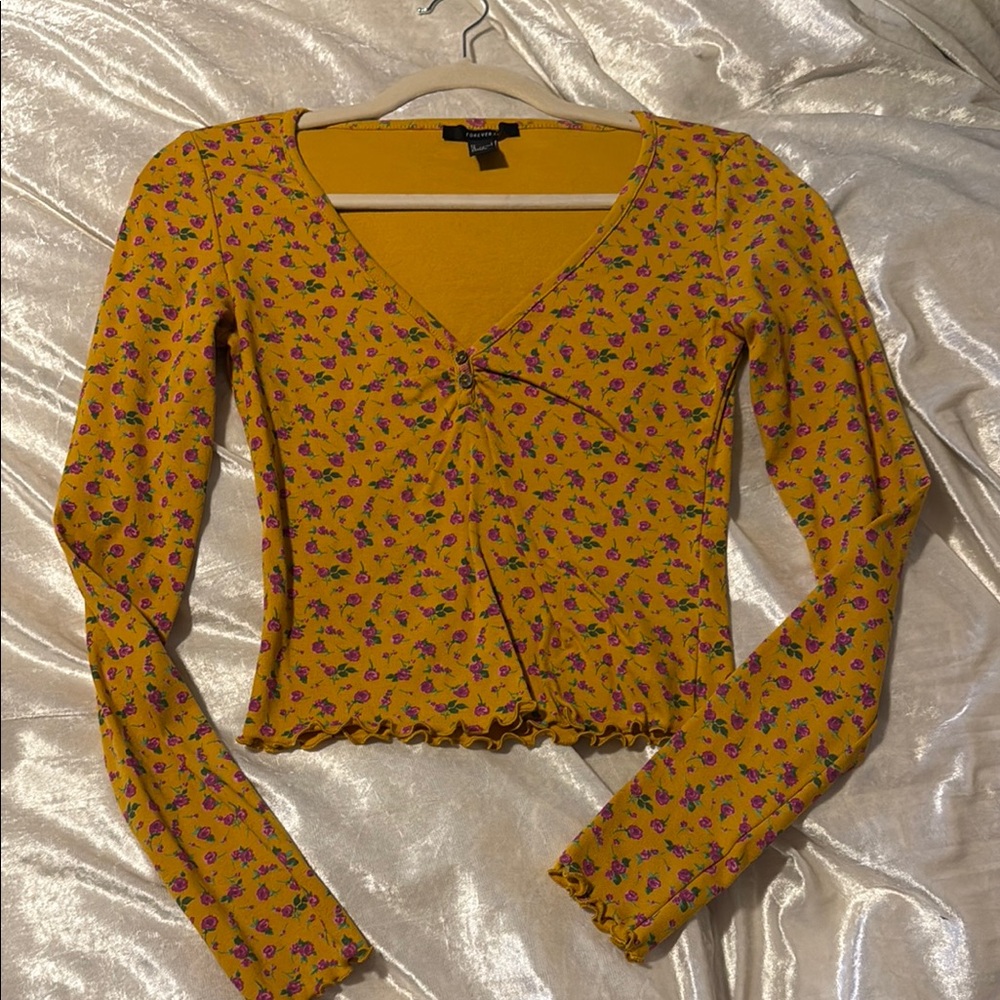 Floral Yellow Top